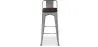 Sgabello da bar di design industriale con schienale - Legno e acciaio - 76 cm - Stylix image 7