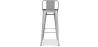 Sgabello da bar di design industriale con schienale - Legno e acciaio - 76 cm - Stylix image 7