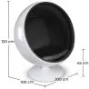 Poltrona di Design a Sfera - Rivestita in Ecopelle - Batton image 7