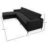 Chaise longue design - Rivestimento in pelle - 3/4 Posti - Nova image 7