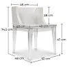 Sedia da Pranzo di Design - Gambe Trasparenti - Mila image 7