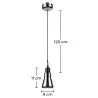 Lampada da soffitto - Piccola lampada a sospensione in metallo cromato - Carter image 7