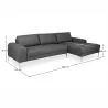 Chaise longue con 5 posti - Rivestimento in tessuto - Yomy image 7