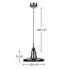 Lampada da soffitto - Lampada a sospensione in metallo cromato - Blake image 7