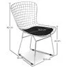 Sedia da pranzo in acciaio - Design a griglia - Lived image 7