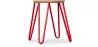 Sgabello da bar rotondo - Design industriale - Legno e acciaio - 44 cm - Hairpin image 9