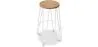 Sgabello rotondo - Design industriale - Legno e metallo - 66cm - Hairpin image 9