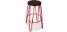 Sgabello rotondo - Design industriale - Legno e metallo - 66cm - Hairpin image 9