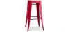 Sgabello da bar - Design industriale - Acciaio e legno - 76cm - Stylix image 9