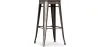 Sgabello da bar - Design industriale - Legno e metallo - 76cm - Stylix image 9
