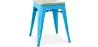 Sgabello di design industriale - Legno e metallo - 45cm - Stylix image 9