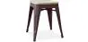 Sgabello di design industriale - Legno e metallo - 45cm - Stylix image 9