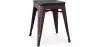 Sgabello di design industriale - Legno e acciaio - 46cm - Stylix image 9