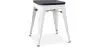 Sgabello di design industriale - Legno e acciaio - 46cm - Stylix image 9