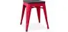 Sgabello di design industriale - Legno e acciaio - 46cm - Stylix image 9