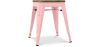 Sgabello di design industriale - Legno e acciaio - 45cm - Stylix image 9