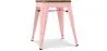 Sgabello di design industriale - Legno e acciaio - 45cm - Stylix image 9