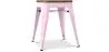 Sgabello di design industriale - Legno e acciaio - 45cm - Stylix image 9
