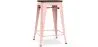 Sgabello da bar - Design industriale - Legno e acciaio - 60cm - Stylix image 9