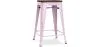Sgabello da bar - Design industriale - Legno e acciaio - 60cm - Stylix image 9