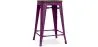 Sgabello da bar - Design industriale - Legno e acciaio - 60cm - Stylix image 9