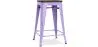 Sgabello da bar - Design industriale - Legno e acciaio - 60cm - Stylix image 9