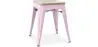 Sgabello di design industriale - Legno e metallo - 45cm - Stylix image 9