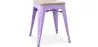 Sgabello di design industriale - Legno e metallo - 45cm - Stylix image 9