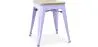 Sgabello di design industriale - Legno e metallo - 45cm - Stylix image 9