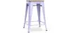 Sgabello da bar di design industriale - Legno e acciaio - 61 cm - Stylix image 9