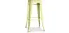 Sgabello da bar - Design industriale - Acciaio e legno - 76cm - Stylix image 9