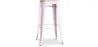Sgabello da bar - Design industriale - Acciaio e legno - 76cm - Stylix image 9