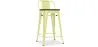 Sgabello da bar di design industriale con schienale - Legno e acciaio - 60 cm - Stylix image 9