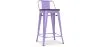 Sgabello da bar di design industriale con schienale - Legno e acciaio - 60 cm - Stylix image 9