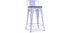 Sgabello da bar di design industriale con schienale - Legno e acciaio - 60 cm - Stylix image 9