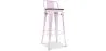 Sgabello da bar di design industriale con schienale - Legno e acciaio - 76 cm - Stylix image 9