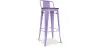 Sgabello da bar di design industriale con schienale - Legno e acciaio - 76 cm - Stylix image 9