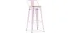 Sgabello da bar con schienale - Design industriale - 76 cm - Stylix image 9