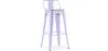 Sgabello da bar con schienale - Design industriale - 76 cm - Stylix image 9
