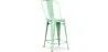 Sgabello da bar con schienale - Design industriale - 60cm - Stylix image 9