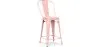 Sgabello da bar con schienale - Design industriale - 60cm - Stylix image 9