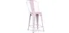 Sgabello da bar con schienale - Design industriale - 60cm - Stylix image 9