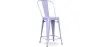 Sgabello da bar con schienale - Design industriale - 60cm - Stylix image 9