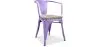 Sedia da pranzo con braccioli - Legno e acciaio - Stylix image 9