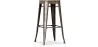 Sgabello da bar Design Industriale - Legno & Acciaio - 76cm - Stylix image 9