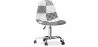 Sedia da ufficio con rotelle - Sedia da scrivania rivestita in patchwork bianco e nero - Denisse image 9