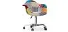 Sedia da ufficio con braccioli - Sedia da scrivania con ruote - Rivestita in patchwork - Patty image 9