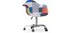 Sedia da ufficio con braccioli - Sedia da scrivania con ruote - Rivestita in patchwork - Pixi image 9