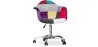 Sedia da ufficio con braccioli - Sedia da scrivania con ruote - Rivestita in patchwork - Ray image 9