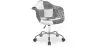 Sedia da ufficio con braccioli - Sedia da scrivania con rotelle - Rivestita in patchwork nero e bianco - Denisse - Weston image 9